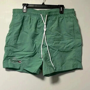 Lacoste Green Big  Logo Shorts
